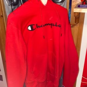 Red Champion Hoodie